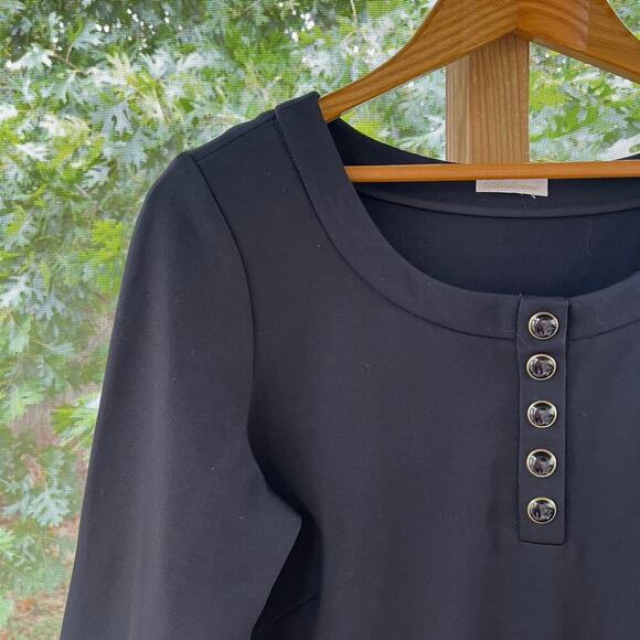 Shoshanna Black Scoop Neck Sheath Dress With Pockets Size S - Picture 3 of 8